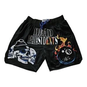 RARE Headgear Dead Presidents Graphic Basketball Shorts Men LARGE